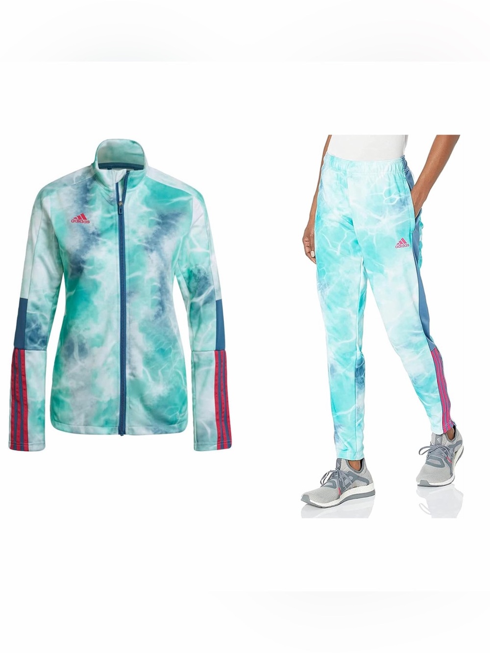 adidas Women's Tiro Set Altered Blue/Mint Rush/Team Real Magenta Size M